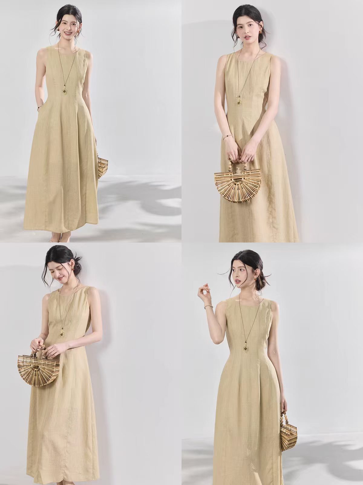 亚麻连衣裙